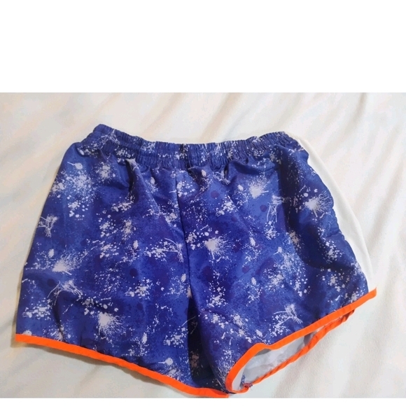 Danskin Now Athletic Shorts with Blue and Orange Accents - Picture 6 of 8